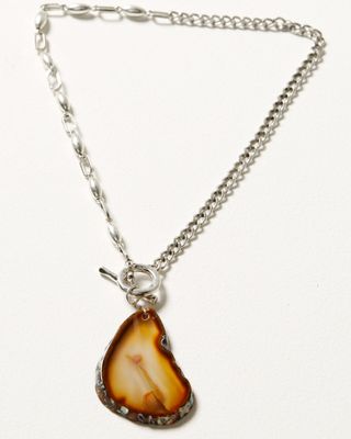 Shyanne Women's Monument Valley Brown Agate Stone Necklace