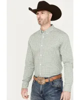 Cody James Men's Plaid Print Long Sleeve Button Down Western Shirt - Big