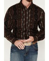 Scully Men's Jacquard Southwestern Stripe Long Sleeve Snap Shirt