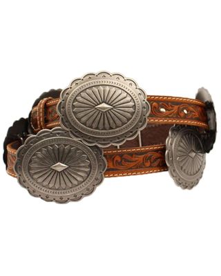 Ariat Women's Tooled Oval Concho Western Belt
