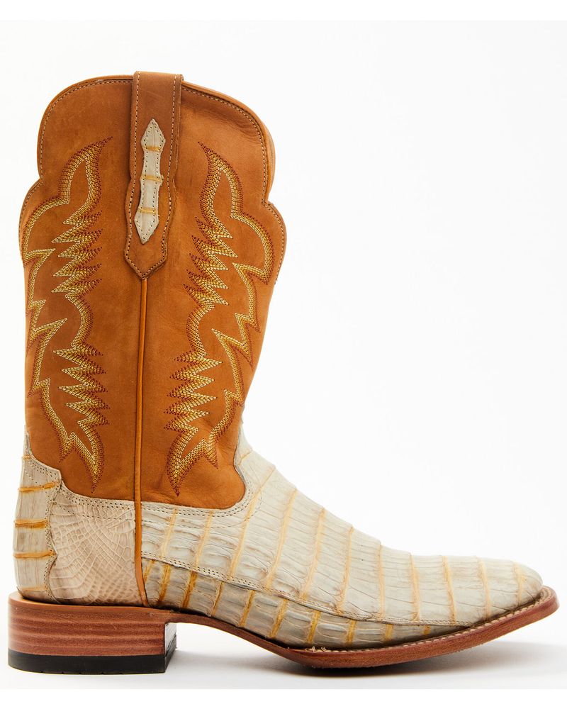 Cody James Men's Caiman Embroidered Exotic Boots - Broad Square Toe