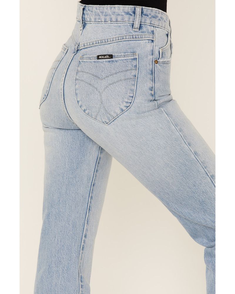 Rolla's Women's Light Wash High Rise Original Straight Jeans
