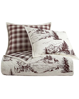 HiEnd Accents Pine Reversible 2 Piece Quilt Set - Twin Size