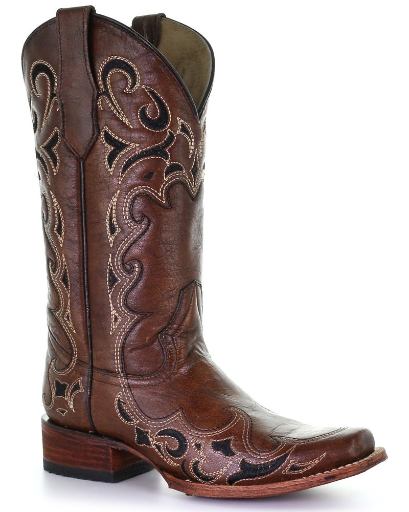 Circle G Women's Embroidery Western Boots - Square Toe