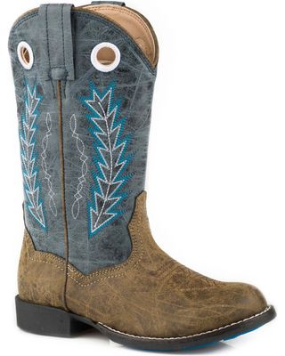 Roper Boys' Hole The Wall Embroidered Western Boots - Round Toe