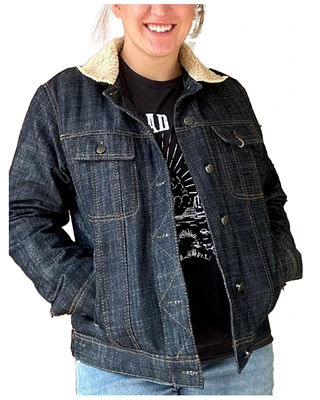 STS Ranchwear by Carroll Women's Dark Wash Denim Sherpa Jacket