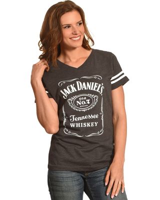 Jack Daniels Women's Grey Label Football T-Shirt
