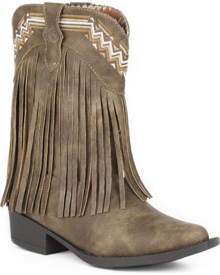 Roper Girls' Fringed Western Boots - Pointed Toe