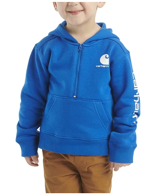 Carhartt Toddler Boys' Logo Half Zip Hooded Sweatshirt