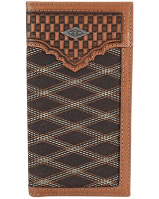 Justin Rodeo Crisscross Stitch Leather Wallet