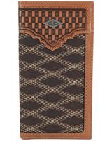 Justin Rodeo Crisscross Stitch Leather Wallet