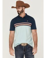 HOOey Men's Maverick Pique Stripe Polo Shirt