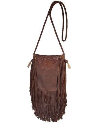 Kobler Leather Women's Tooled Pouch Crossbody Bag