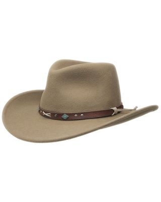 Black Creek Men's Putty Crushable Felt Western Fashion Hat