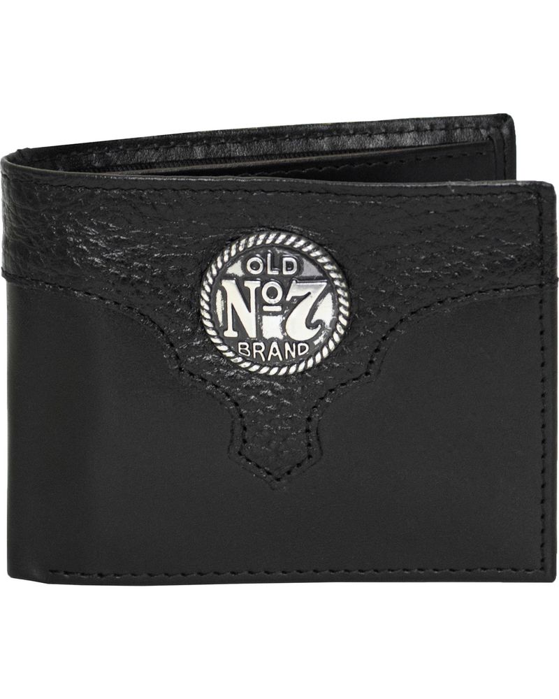 Western Express Men's Black Old #7 Leather Billfold Wallet