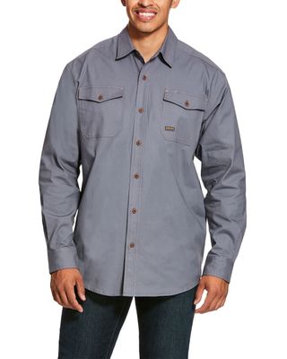 Ariat Men's Steel Rebar Made Tough Durastretch Long Sleeve Work Shirt - Big & Tall