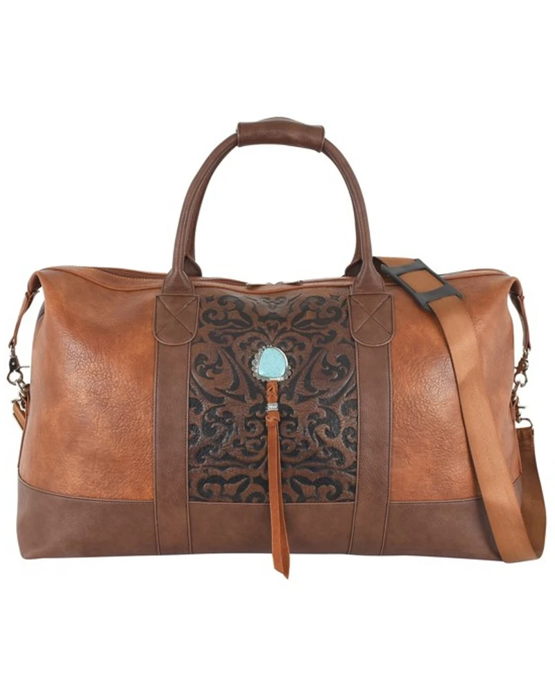 Catchfly Women's Weekender Embossed Duffel Bag