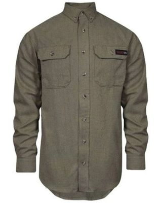 Tecgen Men's Select FR Long Sleeve Button Down Work Shirt - Tall