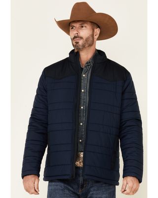 Cody James Men's Navy Adobe Nylon Zip-Front Insulated Puffer Jacket