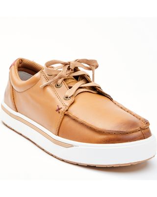 Twisted X Men's Brown Leather Lace Sneakers - Moc Toe