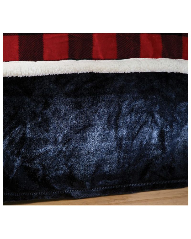 Carstens Home Solid Black Plush Velvet Bed Skirt