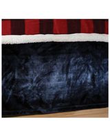 Carstens Home Solid Black Plush Velvet Bed Skirt
