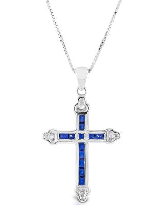 Kelly Herd Women's Blue Cross Necklace