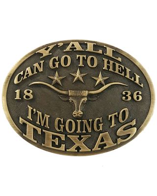 AndWest "Y'all Can Go To Hell, I'm Going To Texas" Buckle