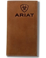 Ariat Men's Embossed Logo Checkbook Wallet