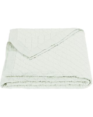 HiEnd Accents Diamond Pattern Seafoam Linen Full/Queen Quilt