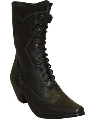 Rawhide by Abilene Women's 8" Victorian Lace-Up Boots