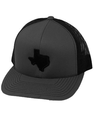 Oil Field Hats Men's Heather Gray & Black Texas State Patch Mesh-Back Ball Cap