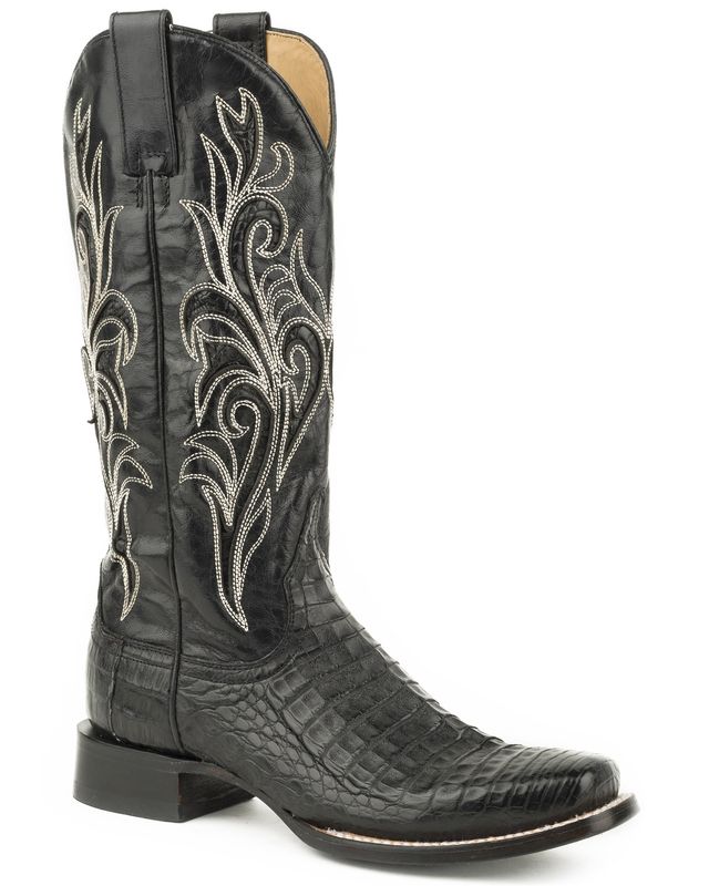 Stetson Women's Clarisa Exotic Caiman Belly Skin Boots - Square Toe