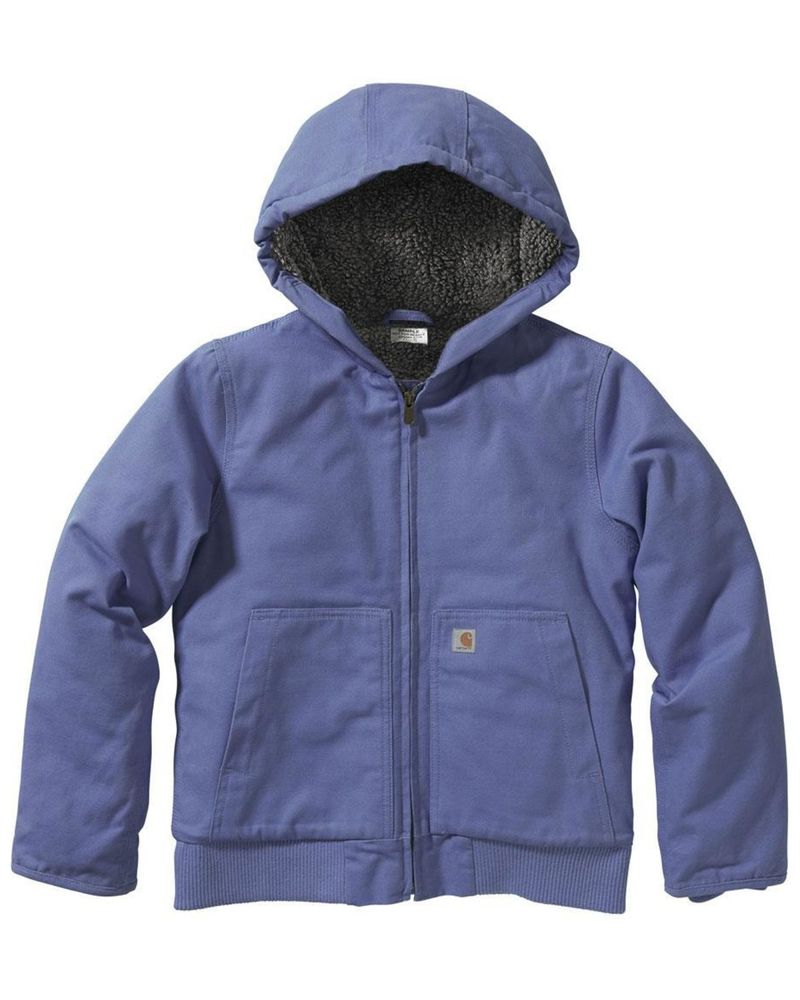 Carhartt Girls' Insulated Canvas Quilted Hooded Jacket