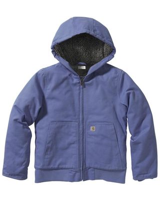 Carhartt Girls' Insulated Canvas Quilted Hooded Jacket
