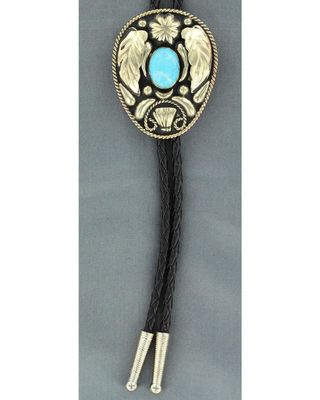 Wings & Turquoise Stone Bolo Tie