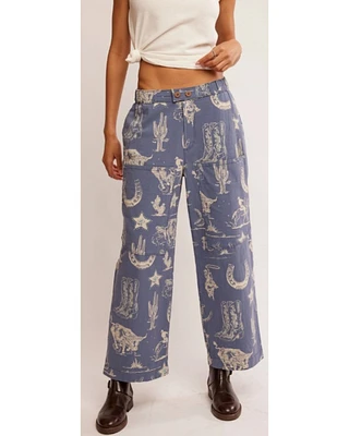 Free People Women's Seaside Rodeo Time Wide Leg Pants