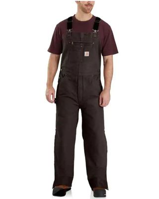 Carhartt Men's Quilt Lined Washed Bib Work Overalls