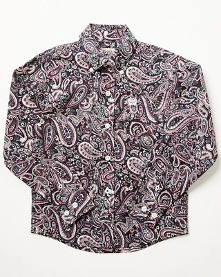 Cinch Toddler Boys' Paisley Print Long Sleeve Button-Down Western Shirt