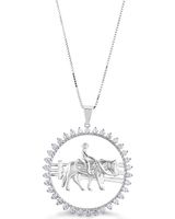 Kelly Herd Women's Stone Circle Ranch Horse Pendant Necklace