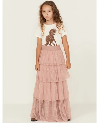 La Land Girls' Tiered Maxi Skirt