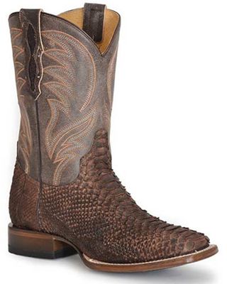 Roper Men's Peyton Exotic Python Skin Western Boots - Broad Square Toe