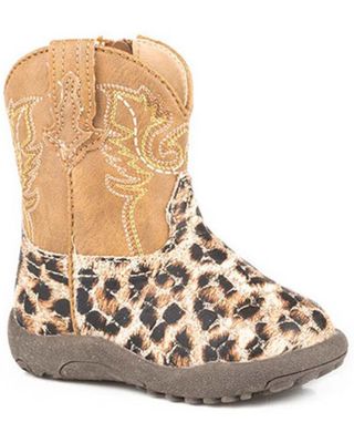Roper Infant Girls' Glitter Leopard Poppet Boots