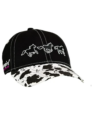 Cowgirl Hardware Girls' Running Horses Ball Cap