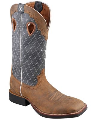 Twisted X Men's Rough Stock Western Boots - Broad Square Toe