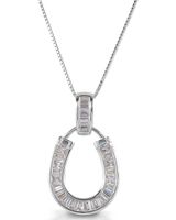 Kelly Herd Women's Baguette Horseshoe Necklace