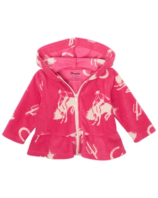 Wrangler Infant Girls' Conversation Print Sherpa Jacket