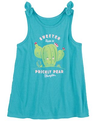 Wrangler Girls' Cactus Prickly Pear Graphic Tank Top