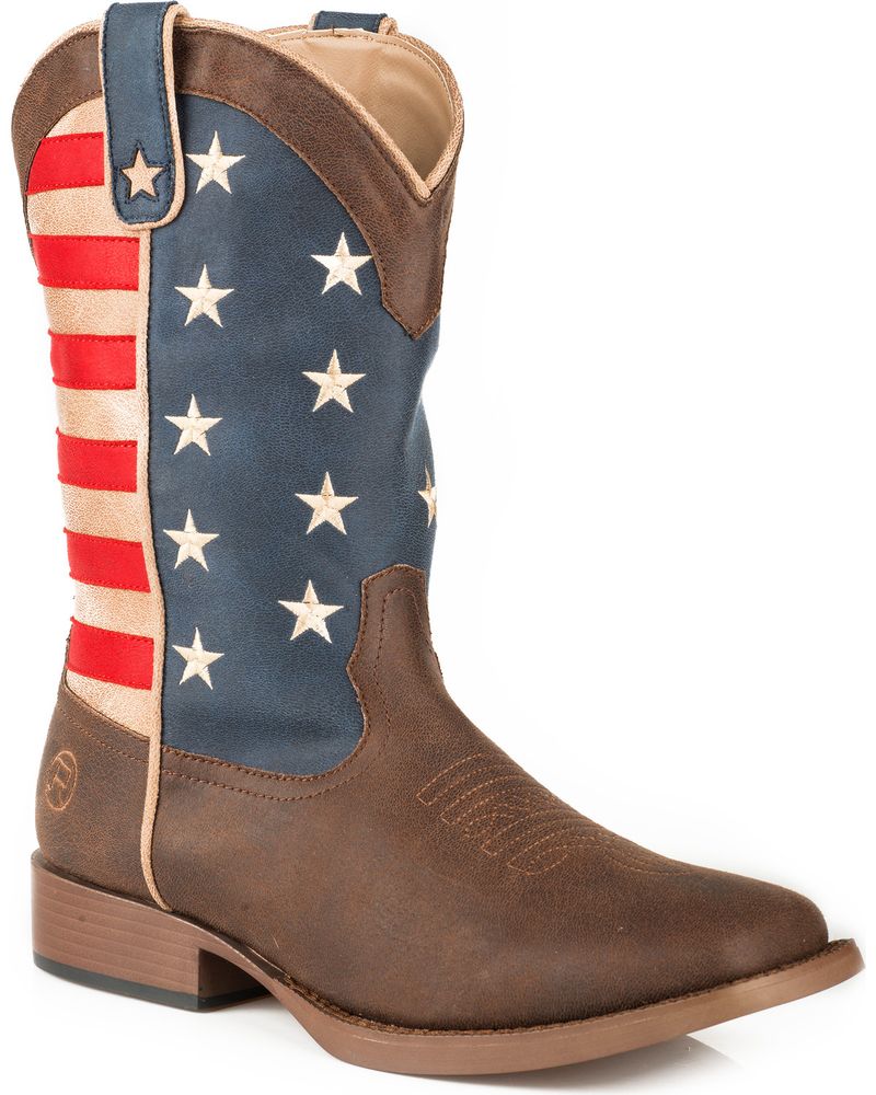 Roper Boys' American Patriot Boots - Square Toe