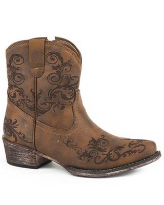 Roper Women's Faux Leather Western Boots - Snip Toe